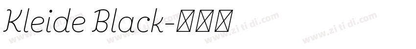Kleide Black字体转换